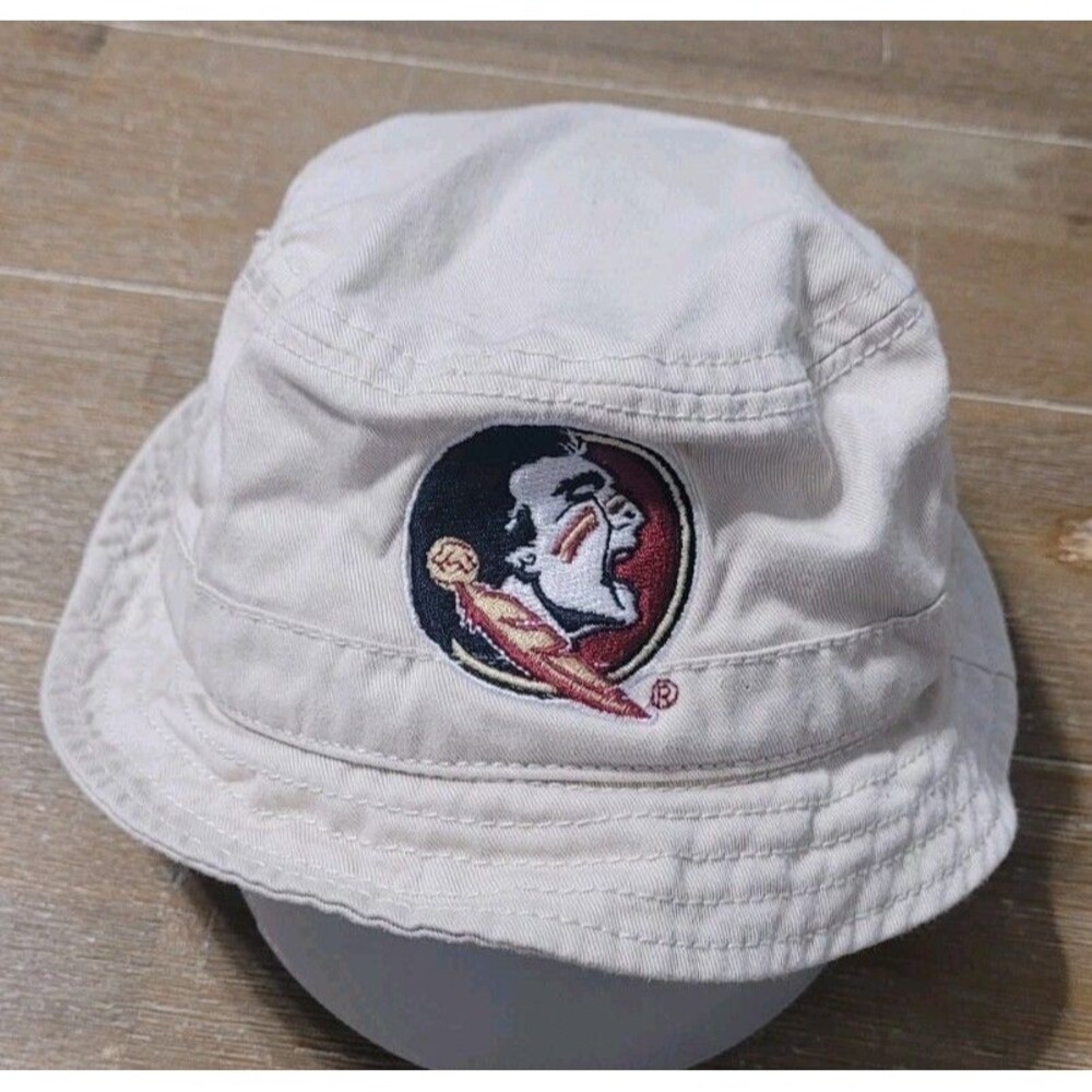 Florida State University Youth Seminoles Bucket Hat The Game Beige Tan FSU NCAA